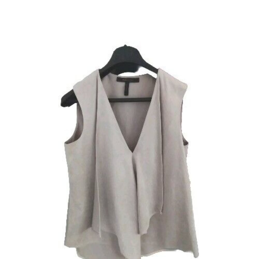 BCBG Max Azria Women's Sleeveless Faux Suede Top - Size Small